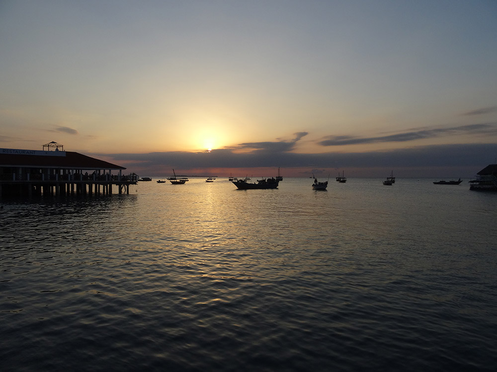 Sonnenuntergang auf Sansibar, Meer