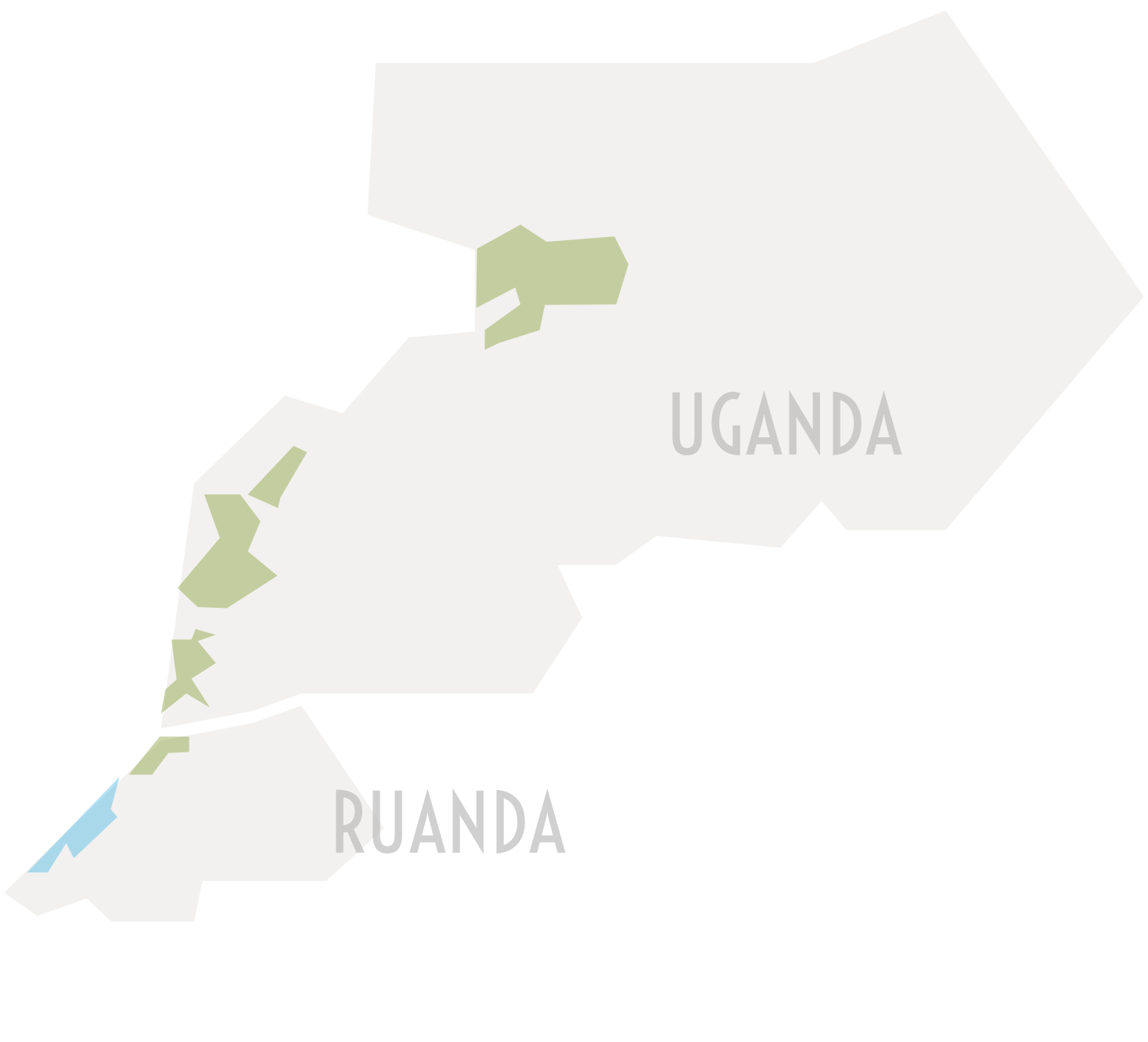 Ruanda Uganda interaktive Karte